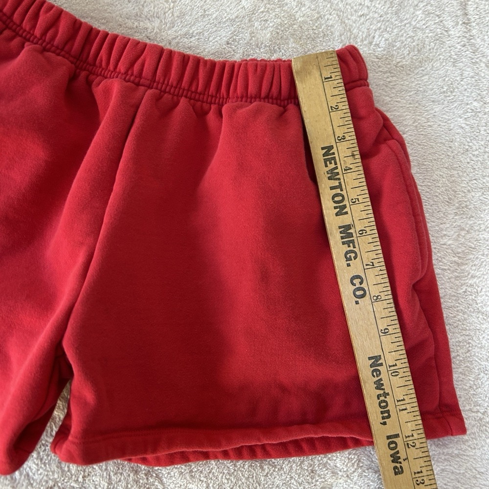SET ACTIVE Shorts Womens Small Red Fleece Sweat Elastic Waist Soft Lounge USA - Picture 4 of 7